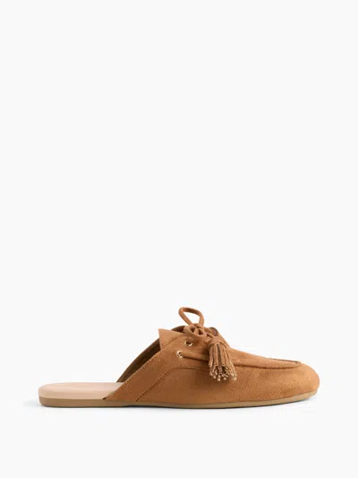 Gap Vegan Suede Tassel Moc Mules