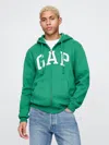 Gap Vintage Soft Arch Logo Full-zip Hoodie In Irish Clover