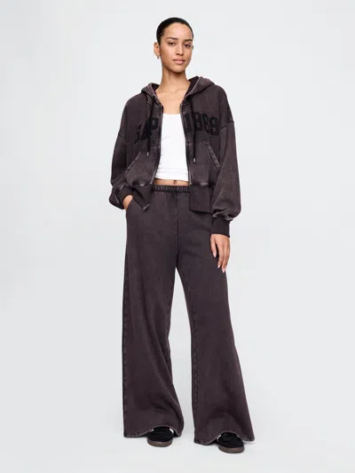 Gap Vintage Soft Baggy Wide-leg Sweatpants In Moonless Black Night