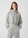 Gap Vintage Soft Ultra Cropped Hoodie In Light Grey