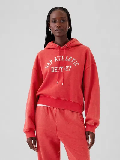 Gap Vintage Soft Cropped Hoodie In Modern Red