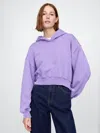 Gap Vintage Soft Cropped Logo Hoodie In Wisteria Blossom Purple