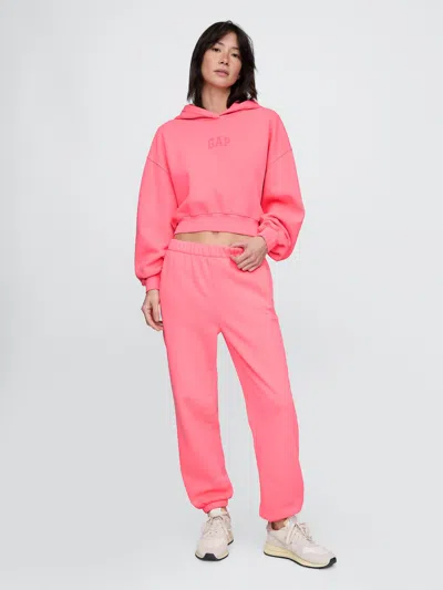 Gap Vintage Soft High Rise Boyfriend Joggers In Sassy Pink