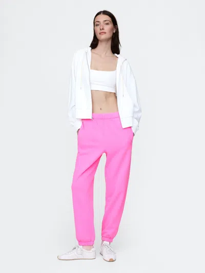 Gap Vintage Soft High Rise Boyfriend Joggers In Sugar Plum Neon Pink