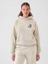 Gap Vintage Soft Hoodie In Moonstone Beige Logo