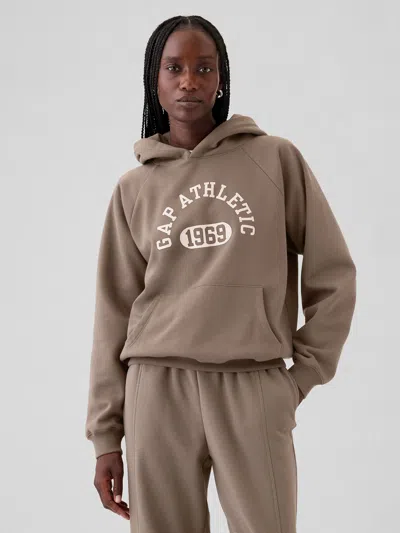 Gap Vintage Soft Hoodie In Plymouth Rock Brown Logo