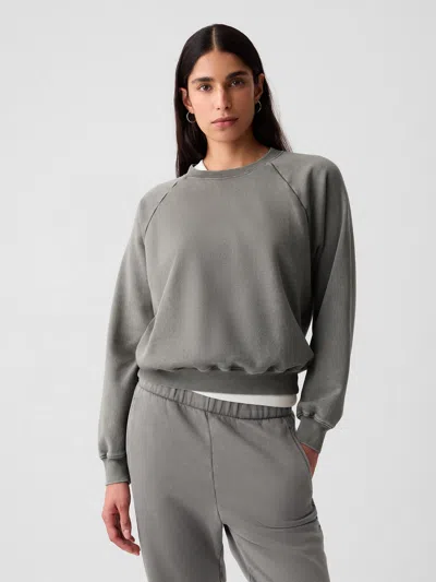 Gap Vintage Soft Raglan Sweatshirt In Greenish Grey