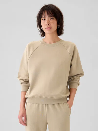 Gap Vintage Soft Raglan Sweatshirt In Khaki