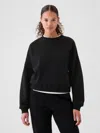 Gap Vintage Soft Wedge Crewneck Sweatshirt In Black
