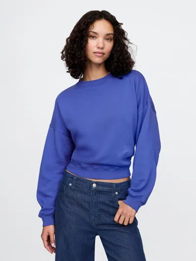 Gap Vintage Soft Wedge Crewneck Sweatshirt In Dazzling Blue