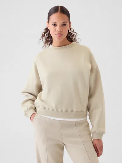 Gap Vintage Soft Wedge Crewneck Sweatshirt In Moonstone Beige