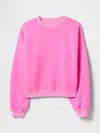 Gap Vintagesoft Wedge Crewneck Sweatshirt In Standout Pink