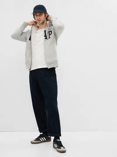 Gap Arch Logo Hoodie In Light Gray
