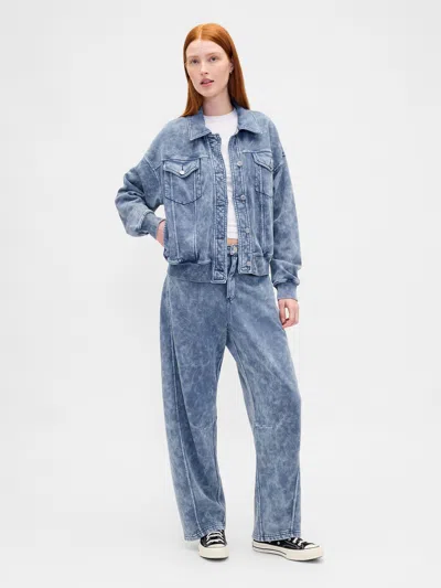 Gap Vintagesoft Barrel Sweatpant Jeans In Blue