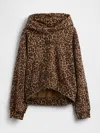 Gap Vintagesoft Crop Logo Hoodie In Brown