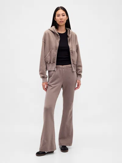 Gap Vintagesoft Flare Sweatpants In Brown