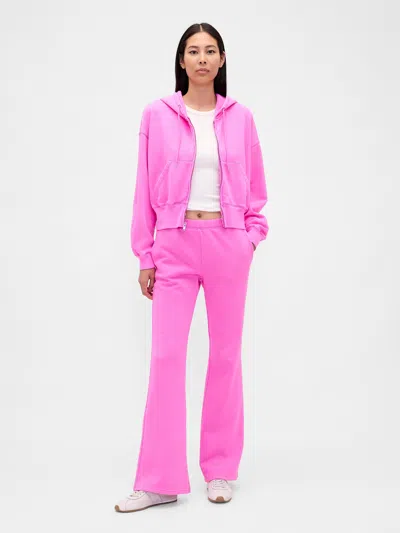 Gap Vintagesoft Flare Sweatpants In Pink