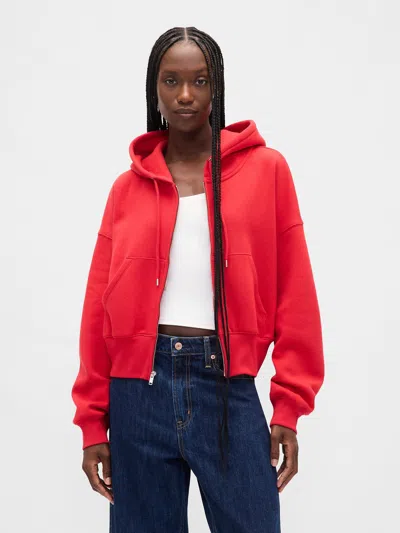 Gap Vintagesoft Full-zip Wedge Hoodie In Red