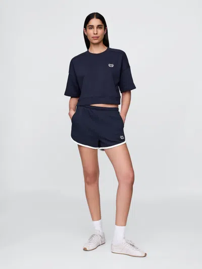 Gap Vintagesoft  Logo Dolphin Sweat Shorts In Navy Blue