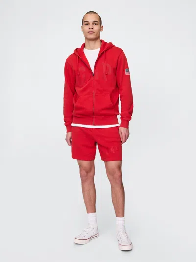 Gap Vintagesoft  Logo Sweat Shorts In Red