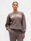 Gap Vintagesoft  Logo Tunic Sweatshirt In Brown