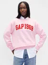 Gap Vintagesoft  Logo Tunic Sweatshirt In Pink