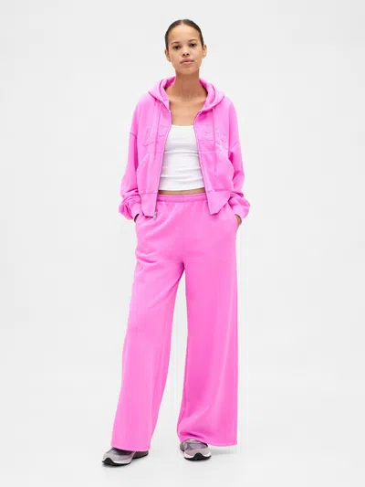 Gap Vintagesoft Logo Baggy Sweatpants In Pink