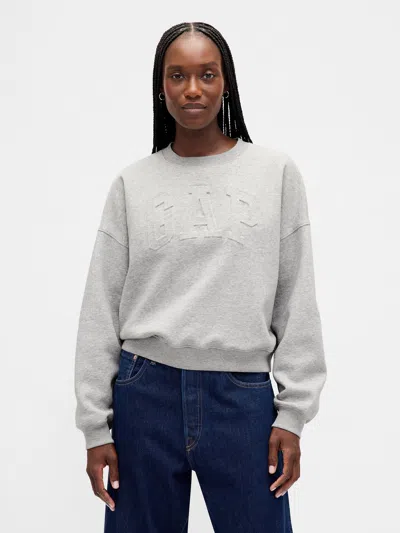 Gap Vintagesoft Logo Wedge Sweatshirt In Gray