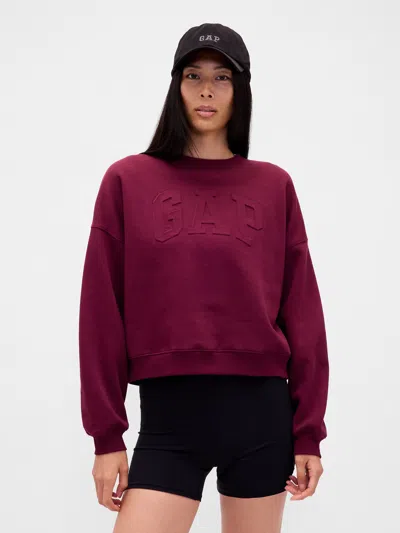 Gap Vintagesoft Logo Wedge Sweatshirt In Red