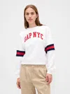 Gap Vintagesoft Logo Wedge Sweatshirt In White