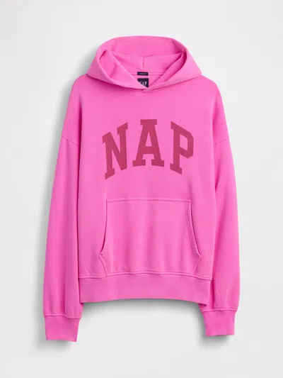 Gap Vintagesoft Nap Logo Hoodie In Pink