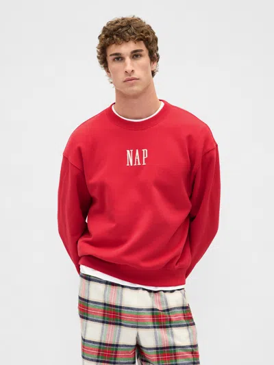 Gap Vintagesoft Nap Logo Sweatshirt In Red
