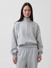 Gap Vintagesoft Oversized Half-zip Wedge Pullover In Gray