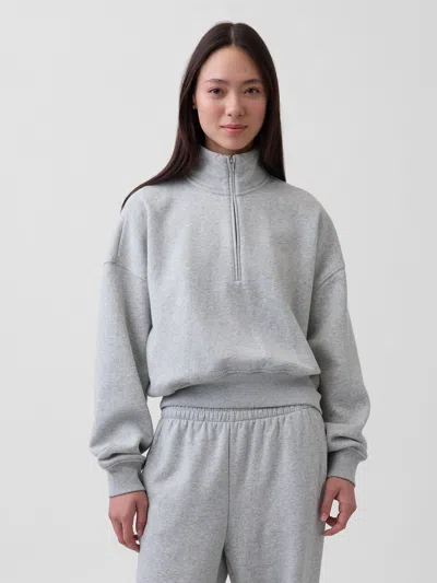 Gap Vintagesoft Oversized Half-zip Wedge Pullover In Gray