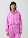 Gap Vintagesoft Oversized Half-zip Wedge Pullover In Pink