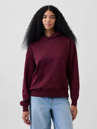 Gap Vintagesoft Oversized Hoodie In Noir Red