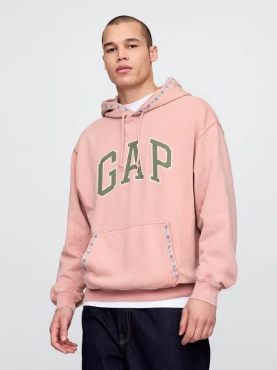 Gap Vintagesoft Oversized Logo Hoodie In Floral