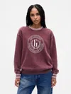 Gap Vintagesoft Oversized Logo Sweatshirt In Red
