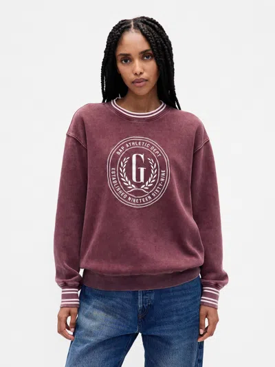 Gap Vintagesoft Oversized Logo Sweatshirt In Red