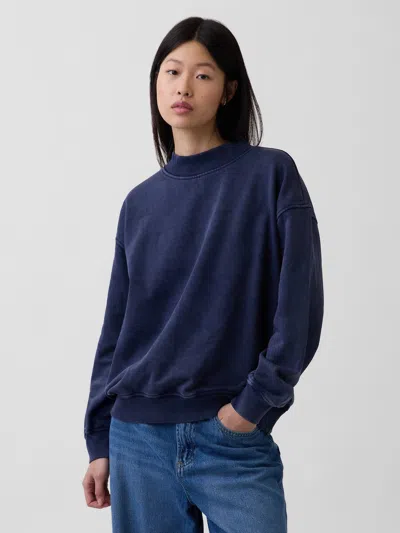 Gap Vintagesoft Oversized Mockneck Tunic Sweatshirt
