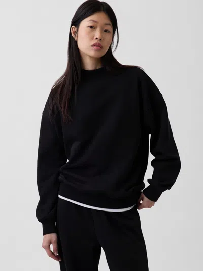 Gap Vintagesoft Oversized Mockneck Tunic Sweatshirt In Black