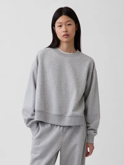 Gap Vintagesoft Oversized Split-hem Sweatshirt In Gray