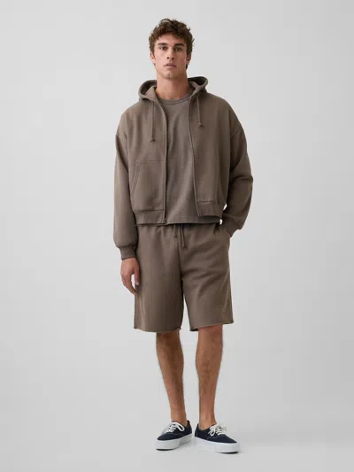 Gap Vintagesoft Relaxed Sweat Shorts In Brown