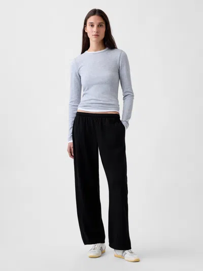 Gap Vintagesoft Terry Barrel Sweatpants In Black