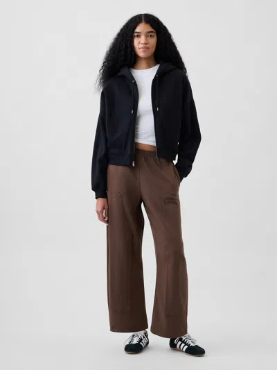 Gap Vintagesoft Terry Double-knee Sweatpants In Cool Brown