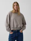 Gap Vintagesoft Terry Oversized Wedge Sweatshirt In Light Brown
