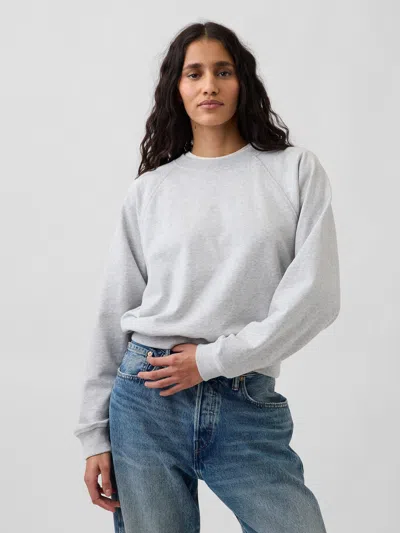 Gap Vintagesoft Terry Raglan Sweatshirt In Gray