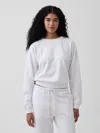 Gap Vintagesoft Terry Raglan Sweatshirt In White
