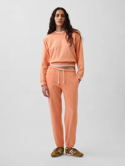 Gap Vintagesoft Terry Relaxed Joggers In Orange