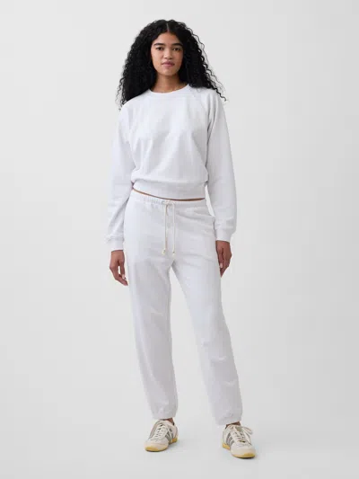 Gap Vintagesoft Terry Relaxed Joggers In White